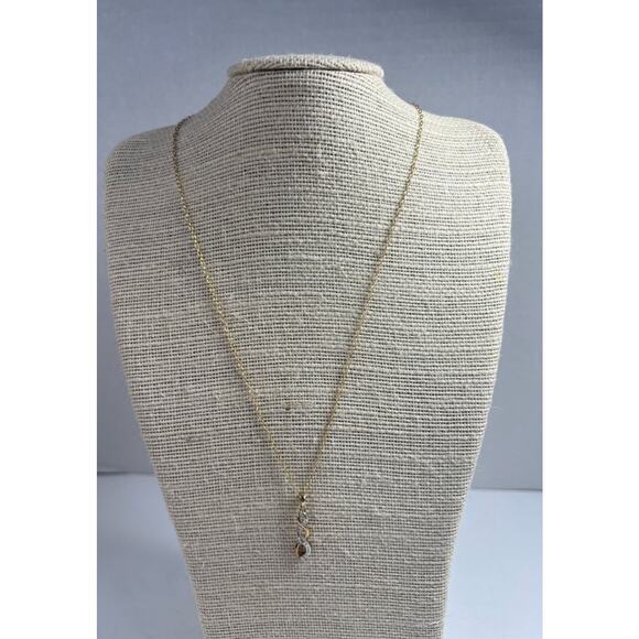 NEW PAJ BB CZ Necklace 17.5” Infinity Pendant Gold Plated Cable Chain - Picture 1 of 7